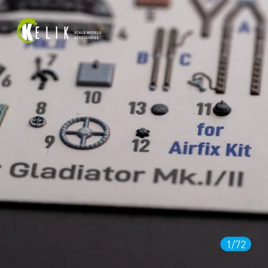 Gloster Gladiator Mk.I/II - interior 3D decals for Airfix kit, 1/72...