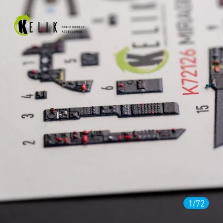 MIRAGE III C - interior 3D decals for Modelsvit kit, 1/72 - Kelik K...