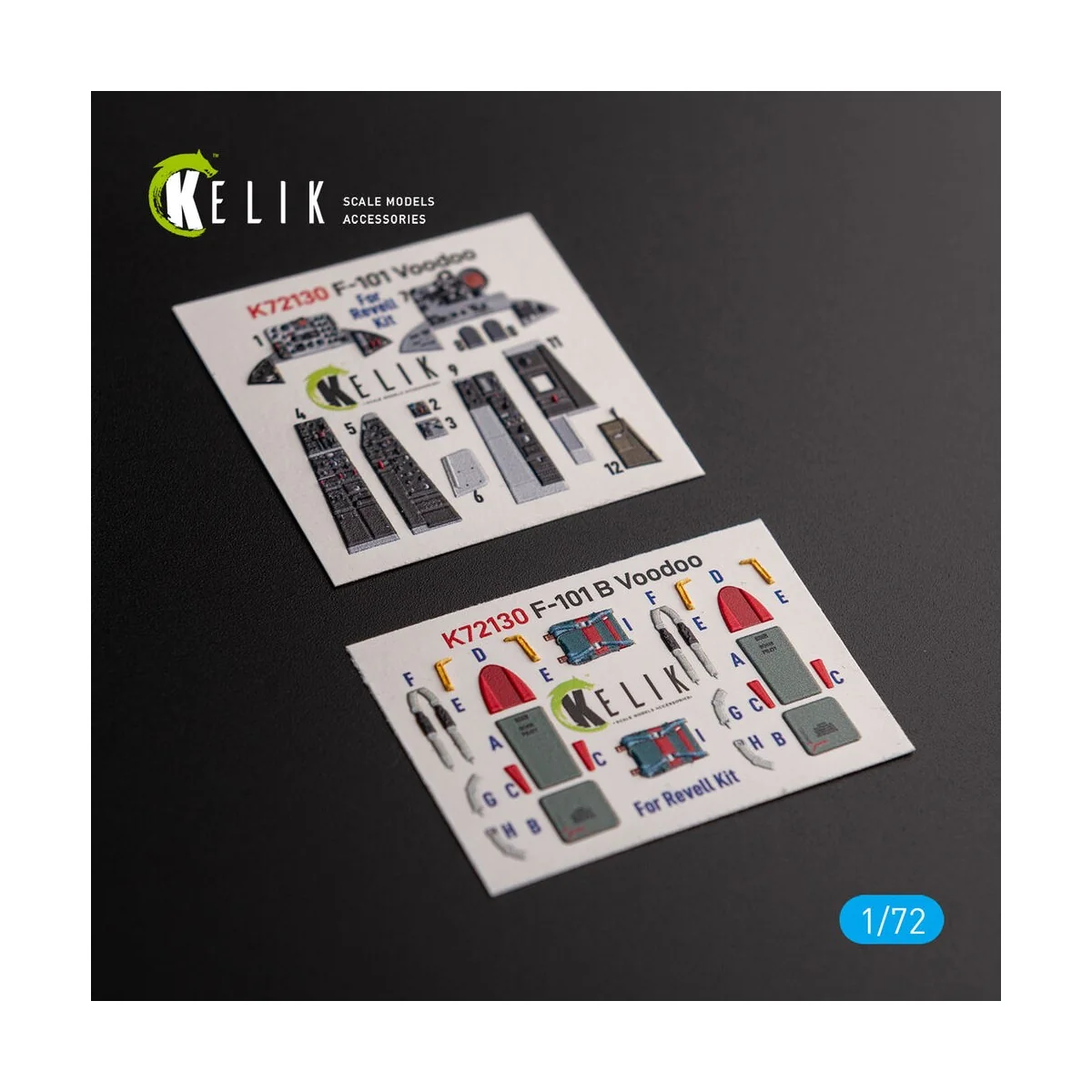 F-101 Voodoo - interior 3D decals for Revell kit, 1/72 - Kelik K72130