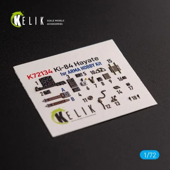 Ki-84 Hayate - interior 3D decals for Arma Hobby kit, 1/72 - Kelik ...