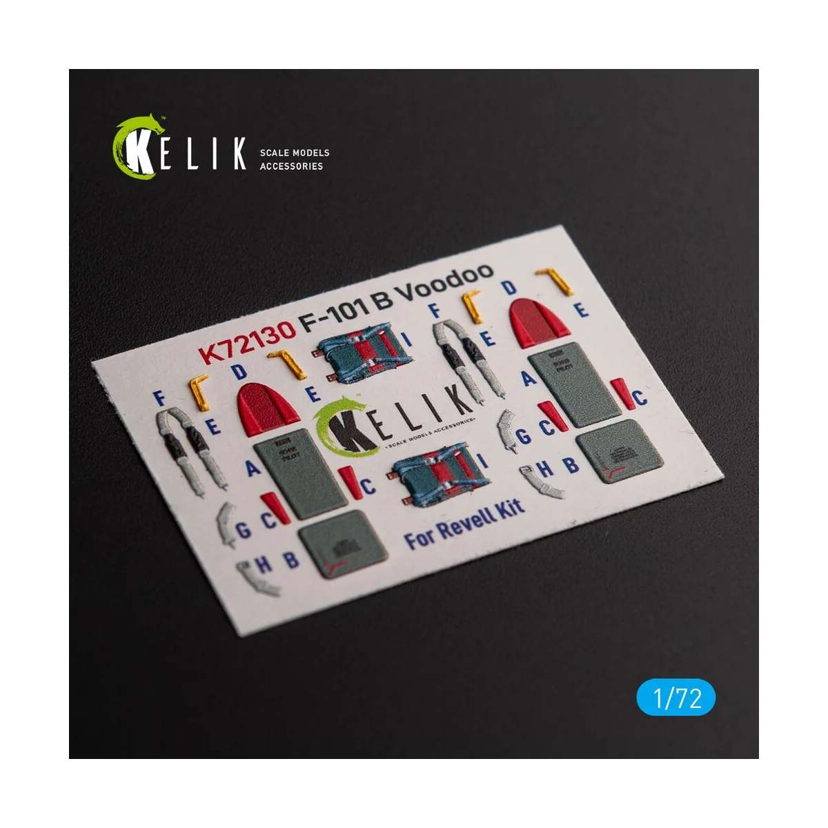 F-101 Voodoo - interior 3D decals for Revell kit, 1/72 - Kelik K72130