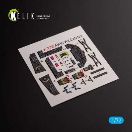 AVRO VULCAN B.2 Front cockpit - interior 3D decals for Airfix kit, ...