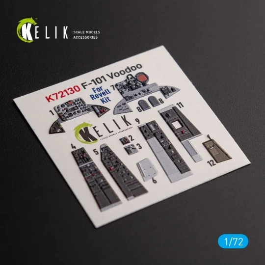 F-101 Voodoo - interior 3D decals for Revell kit, 1/72 - Kelik K72130
