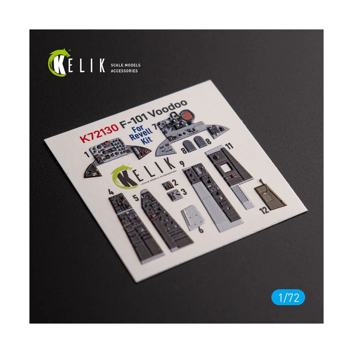 F-101 Voodoo - interior 3D decals for Revell kit, 1/72 - Kelik K72130