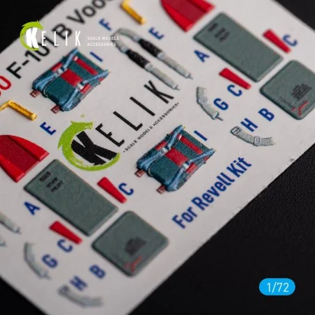 F-101 Voodoo - interior 3D decals for Revell kit, 1/72 - Kelik K72130