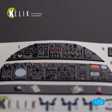 AVRO VULCAN B.2 Rear cockpit - interior 3D decals for Airfix kit, 1...