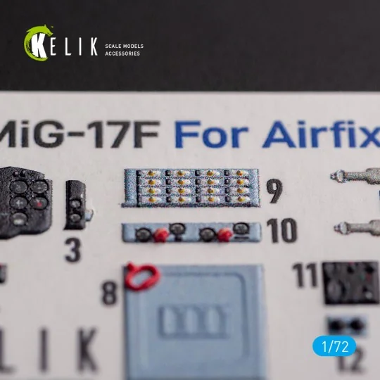 Mig-17 Fresco (Shenyang J5) - interior 3D decals for Airfix kit, 1/...