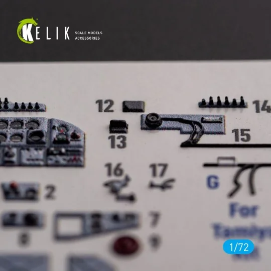 Il-2 Shturmovik - interior 3D decals for Tamiya kit, 1/72 - Kelik K...