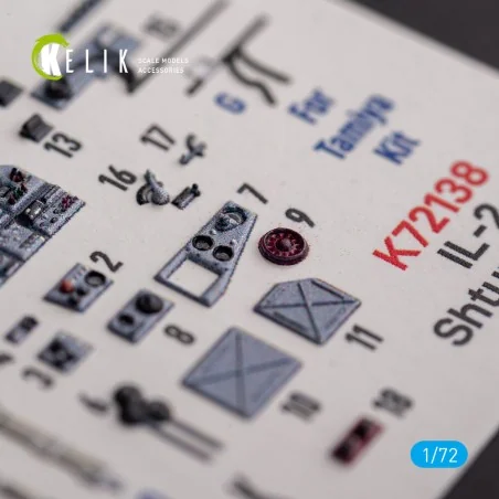Il-2 Shturmovik - interior 3D decals for Tamiya kit, 1/72 - Kelik K...