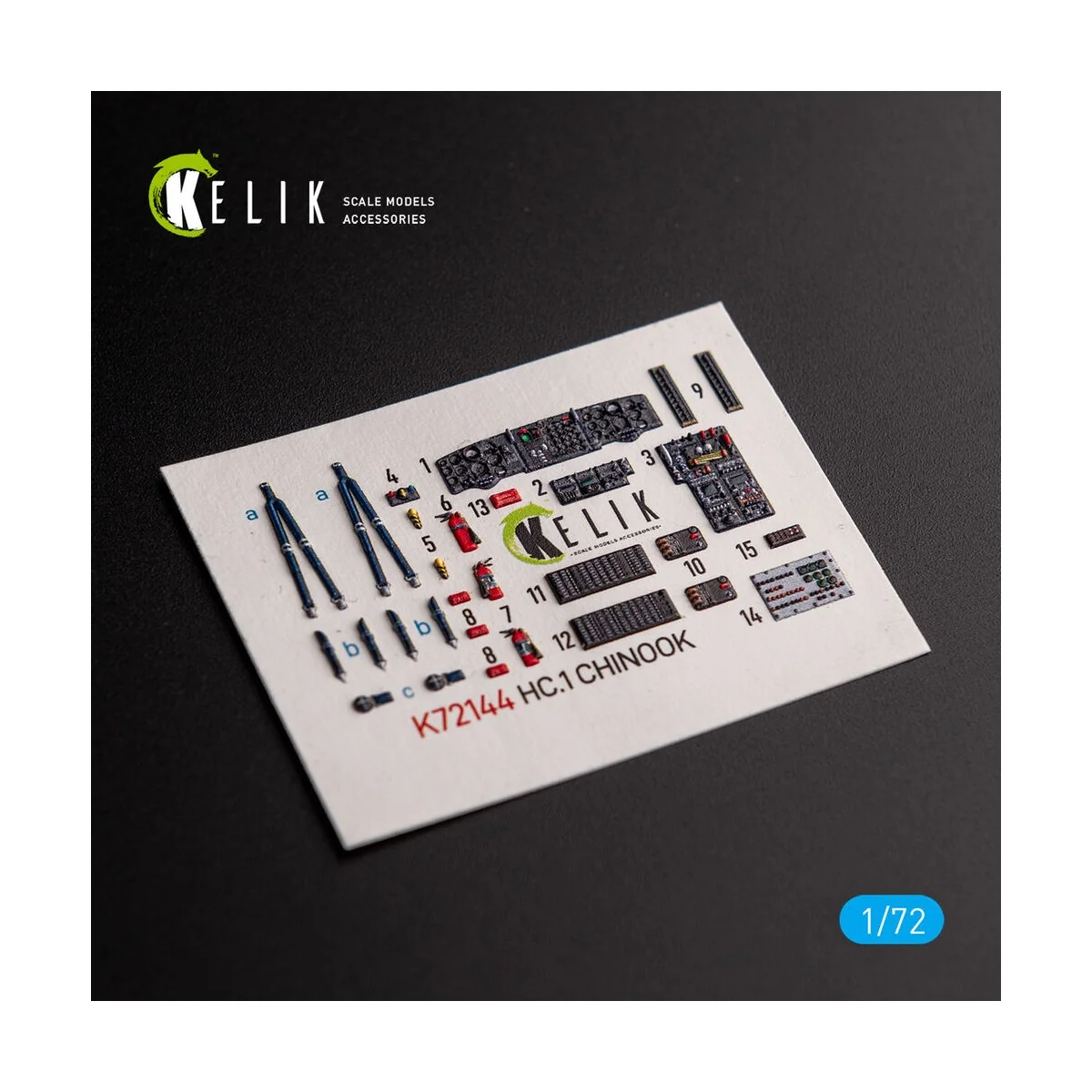 HC.1 Chinook - interior 3D decals for Airfix kit, 1/72 - Kelik K72144