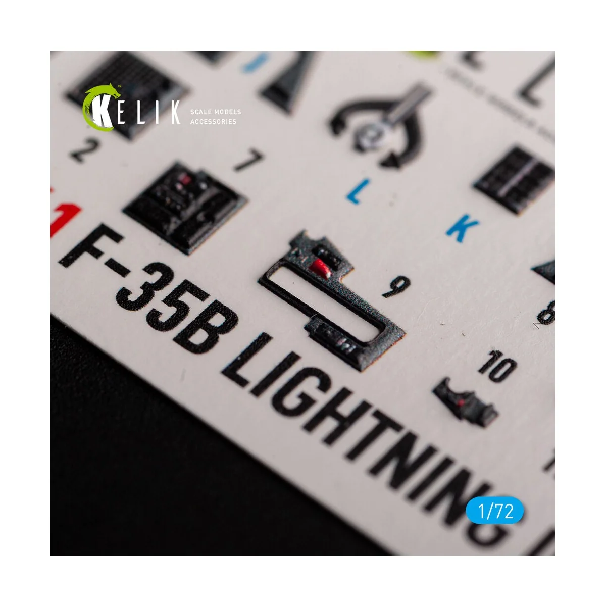F-35B - interior 3D decals for Tamiya kit, 1/72 - Kelik K72141