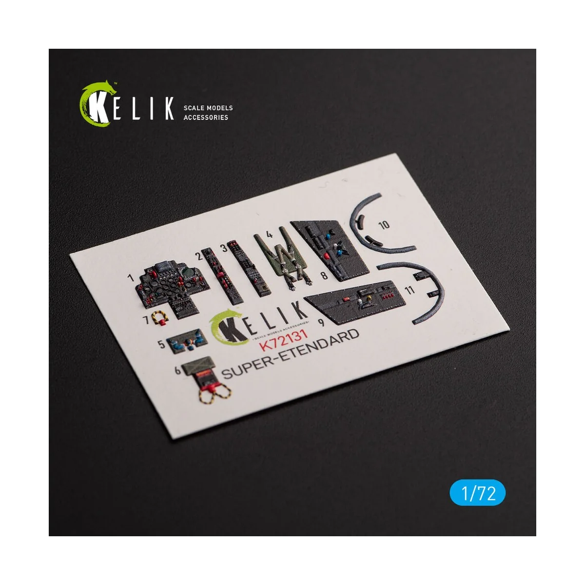Super Etendard - interior 3D decals for Academy kit, 1/72 - Kelik K...