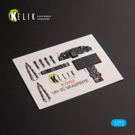 UH-2C SEASPRITE - interior 3D decals for Clear Prop kit, 1/72 - Kel...