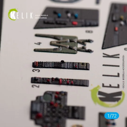 Super Etendard - interior 3D decals for Academy kit, 1/72 - Kelik K...