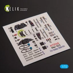 Me 163 B/S Komet - interior 3D decals for Hobby 2000/Academy kit, 1...
