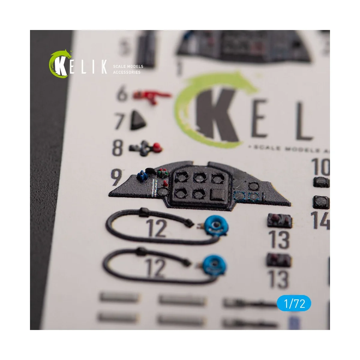 Me 163 B/S Komet - interior 3D decals for Hobby 2000/Academy kit, 1...