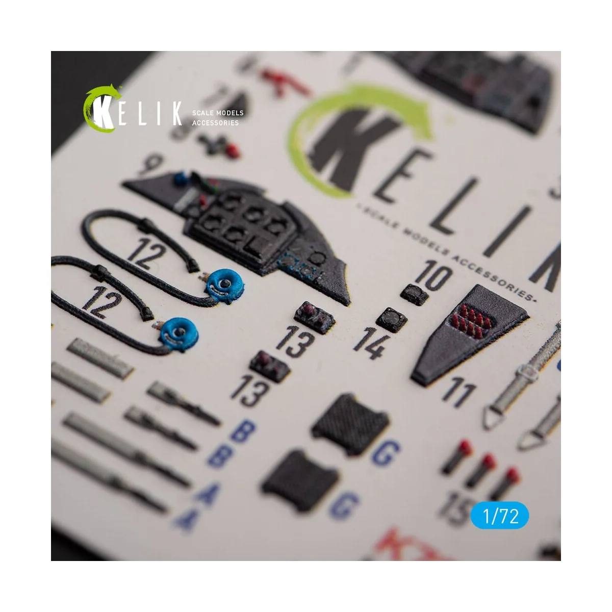 Me 163 B/S Komet - interior 3D decals for Hobby 2000/Academy kit, 1...