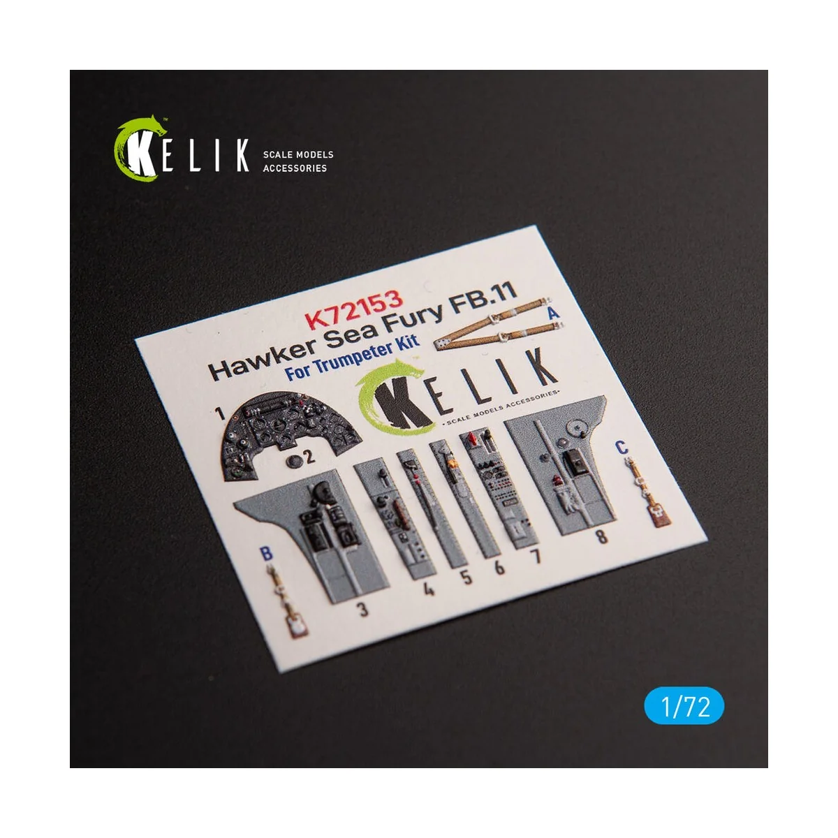 Hawker Sea Fury FB.11 - interior 3D decals for Trumpeter kit, 1/72 ...