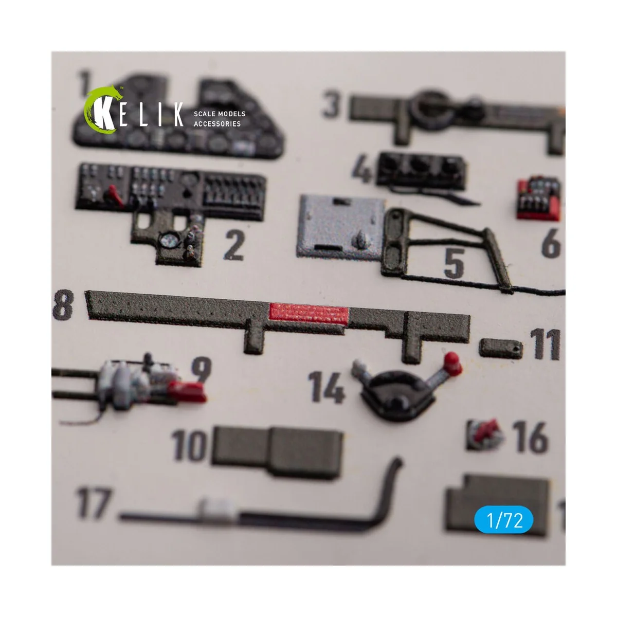 P-40K - interior 3D decals for Special Hobby kit, 1/72 - Kelik K72154
