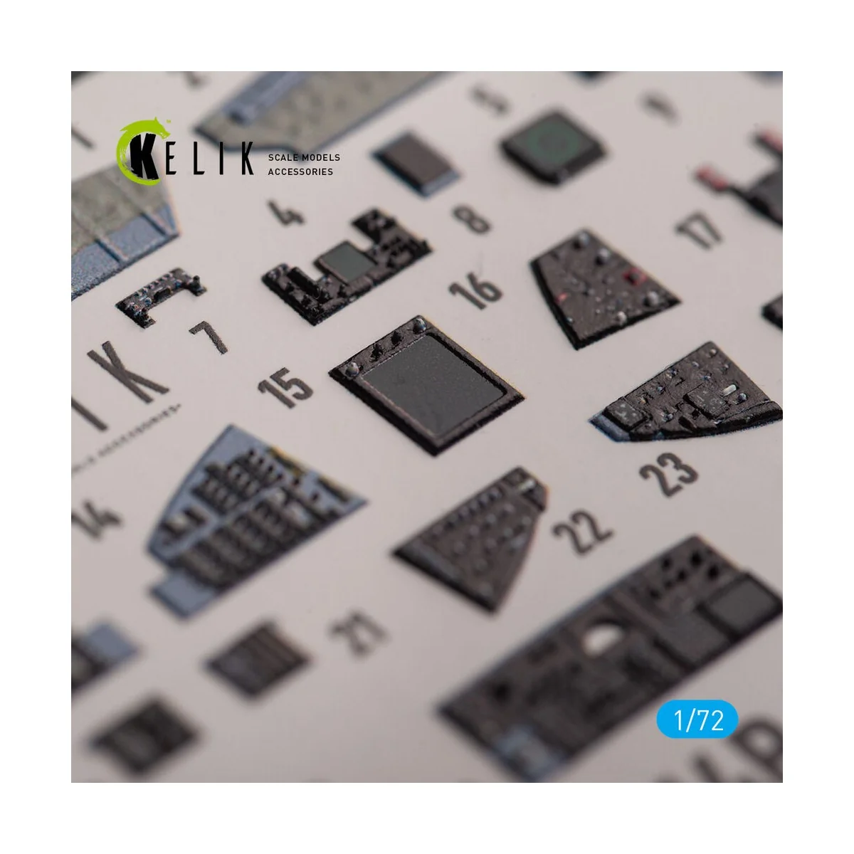 F-14B - interior 3D decals for GWH kit, 1/72 - Kelik K72152