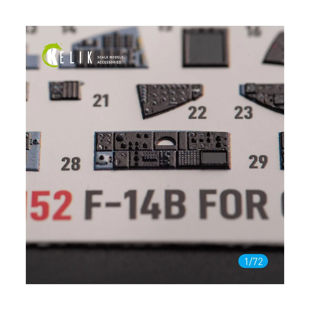 F-14B - interior 3D decals for GWH kit, 1/72 - Kelik K72152