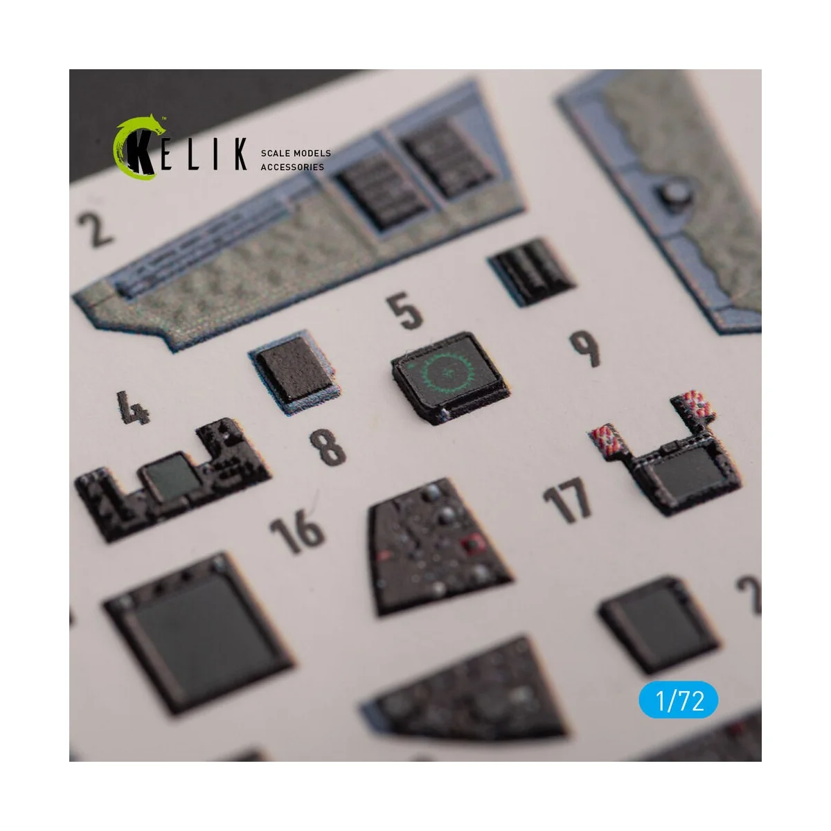 F-14B - interior 3D decals for GWH kit, 1/72 - Kelik K72152