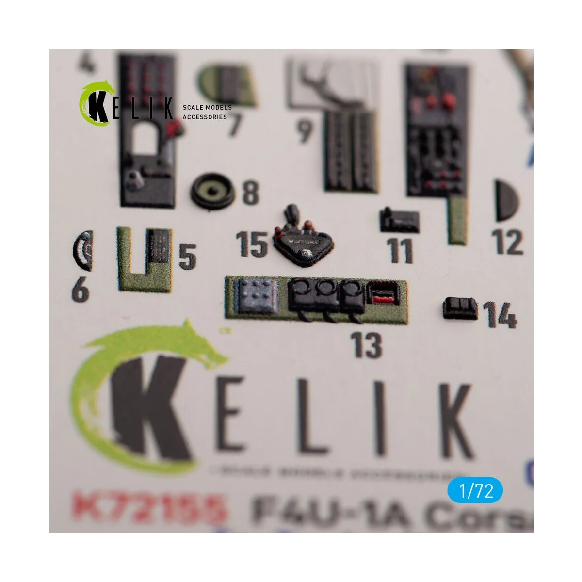 F4U-1A Corsair - interior 3D decals for Tamiya kit, 1/72 - Kelik K7...