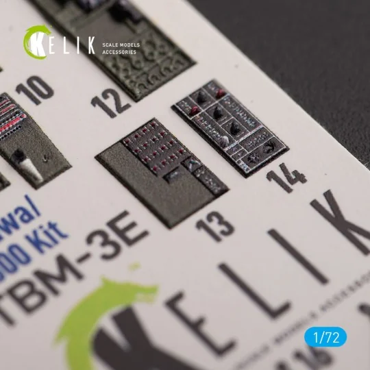TBM-3E - interior 3D decals for Hobby 2000/Hasegawa kit, 1/72 - Kel...