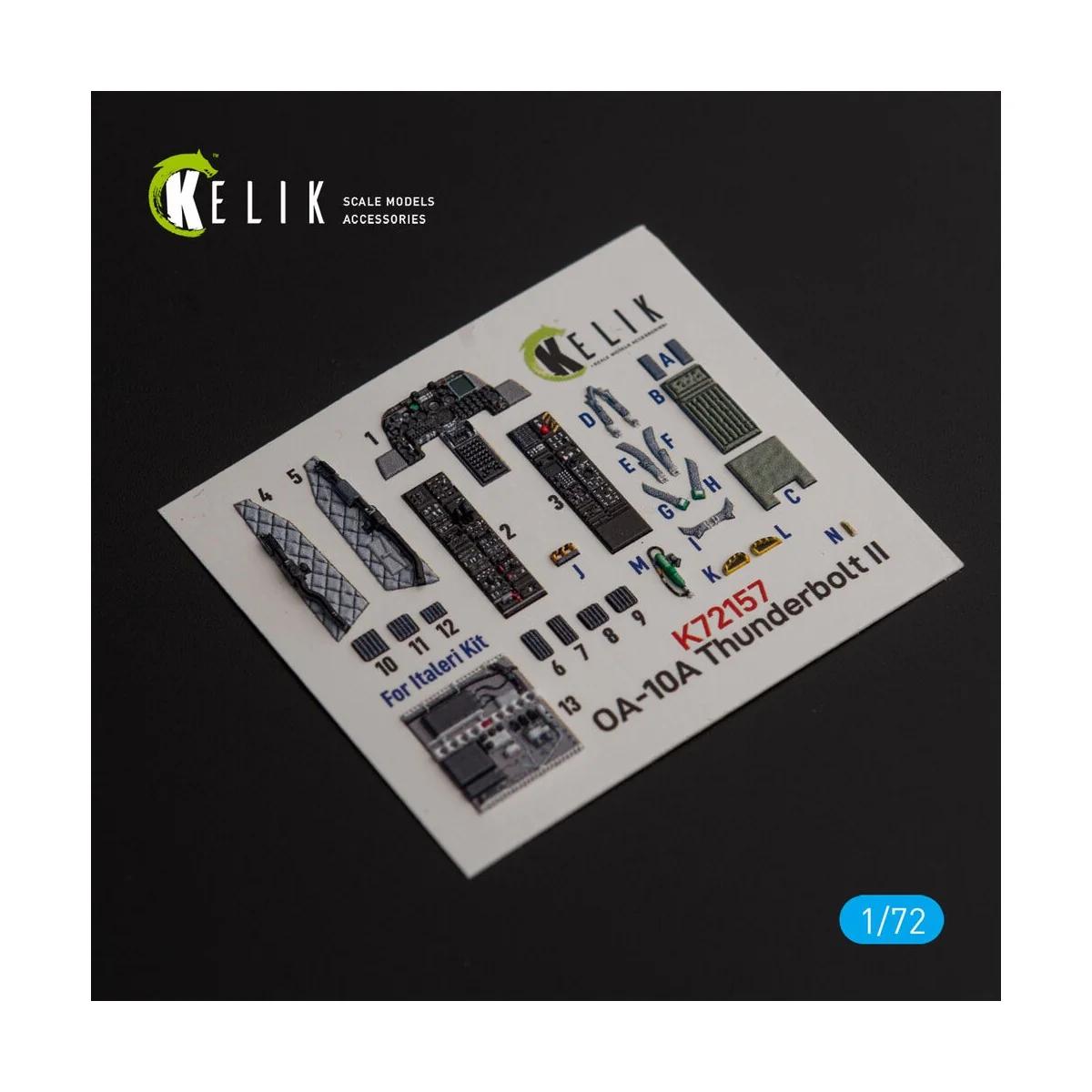 OA-10A Thunderbolt - interior 3D decals for Italeri kit, 1/72 - Kel...