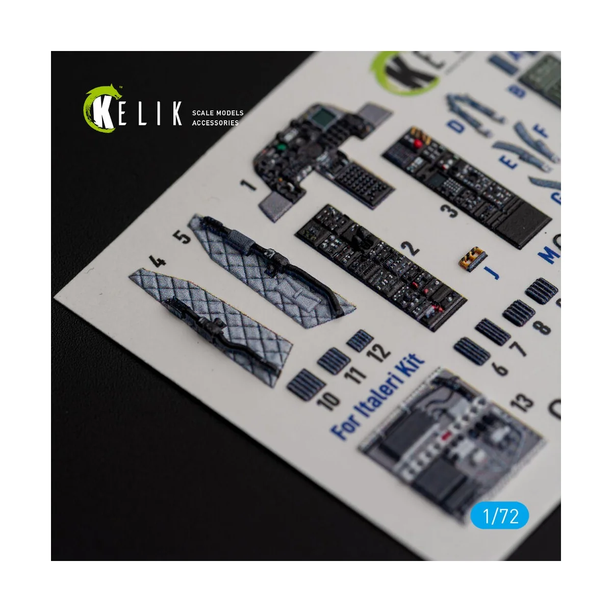 OA-10A Thunderbolt - interior 3D decals for Italeri kit, 1/72 - Kel...