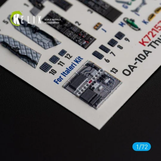 OA-10A Thunderbolt - interior 3D decals for Italeri kit, 1/72 - Kel...