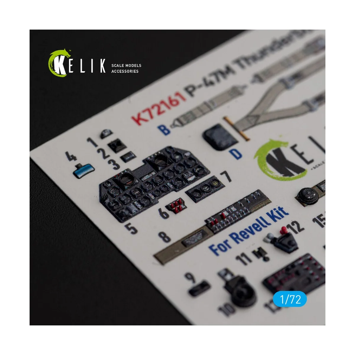P-47M Thunderbolt- interior 3D decals for Revell kit, 1/72 - Kelik ...