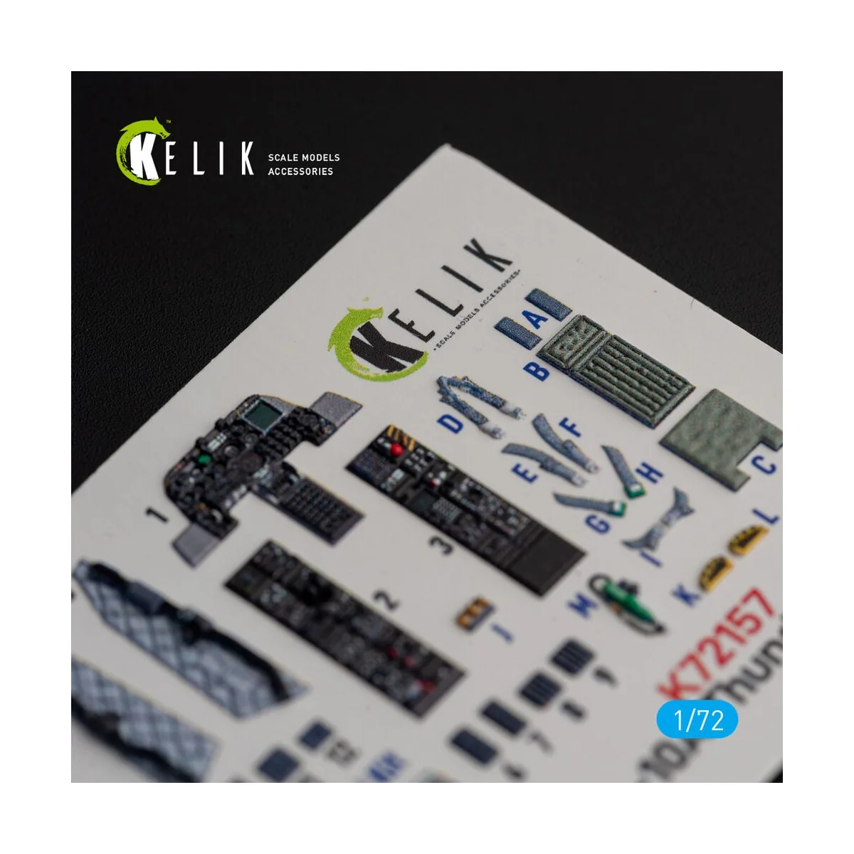 OA-10A Thunderbolt - interior 3D decals for Italeri kit, 1/72 - Kel...