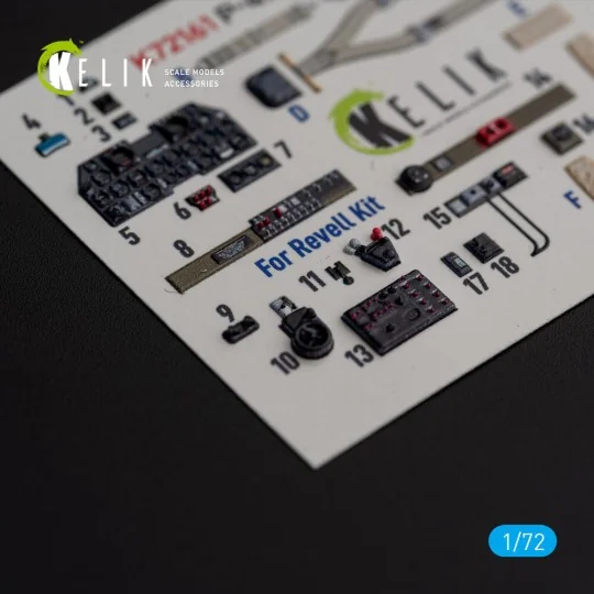 P-47M Thunderbolt- interior 3D decals for Revell kit, 1/72 - Kelik ...