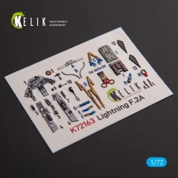 F.2A Lighting - interior 3D decals for Airfix kit, 1/72 - Kelik K72163