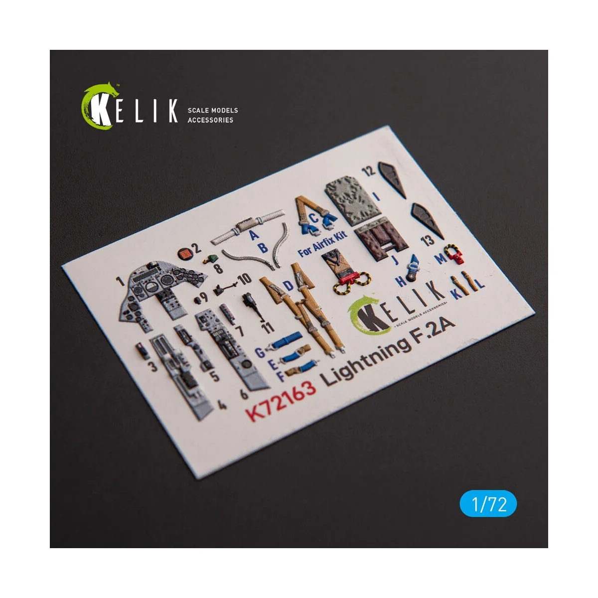 F.2A Lighting - interior 3D decals for Airfix kit, 1/72 - Kelik K72163