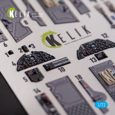 L-29 Delfin - interior 3D decals for AMK kit, 1/72 - Kelik K72162