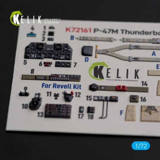 P-47M Thunderbolt- interior 3D decals for Revell kit, 1/72 - Kelik ...