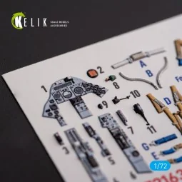 F.2A Lighting - interior 3D decals for Airfix kit, 1/72 - Kelik K72163 2