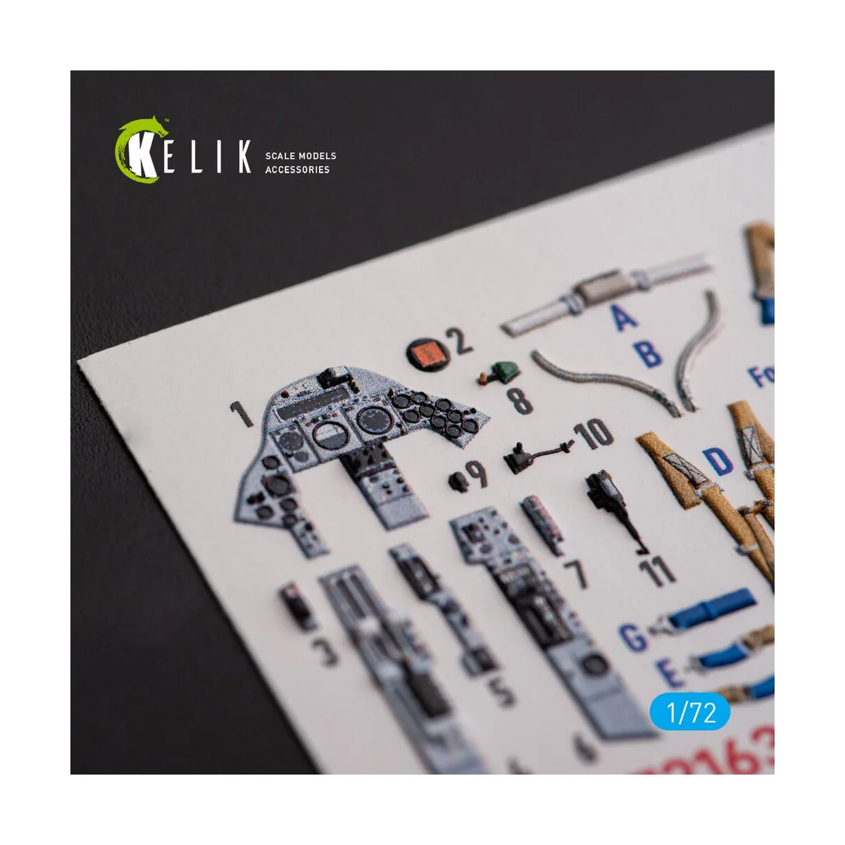 F.2A Lighting - interior 3D decals for Airfix kit, 1/72 - Kelik K72163