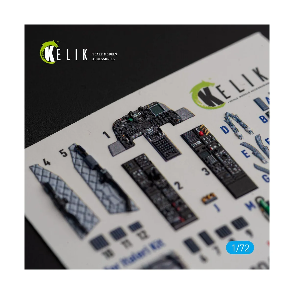 OA-10A Thunderbolt - interior 3D decals for Italeri kit, 1/72 - Kel...