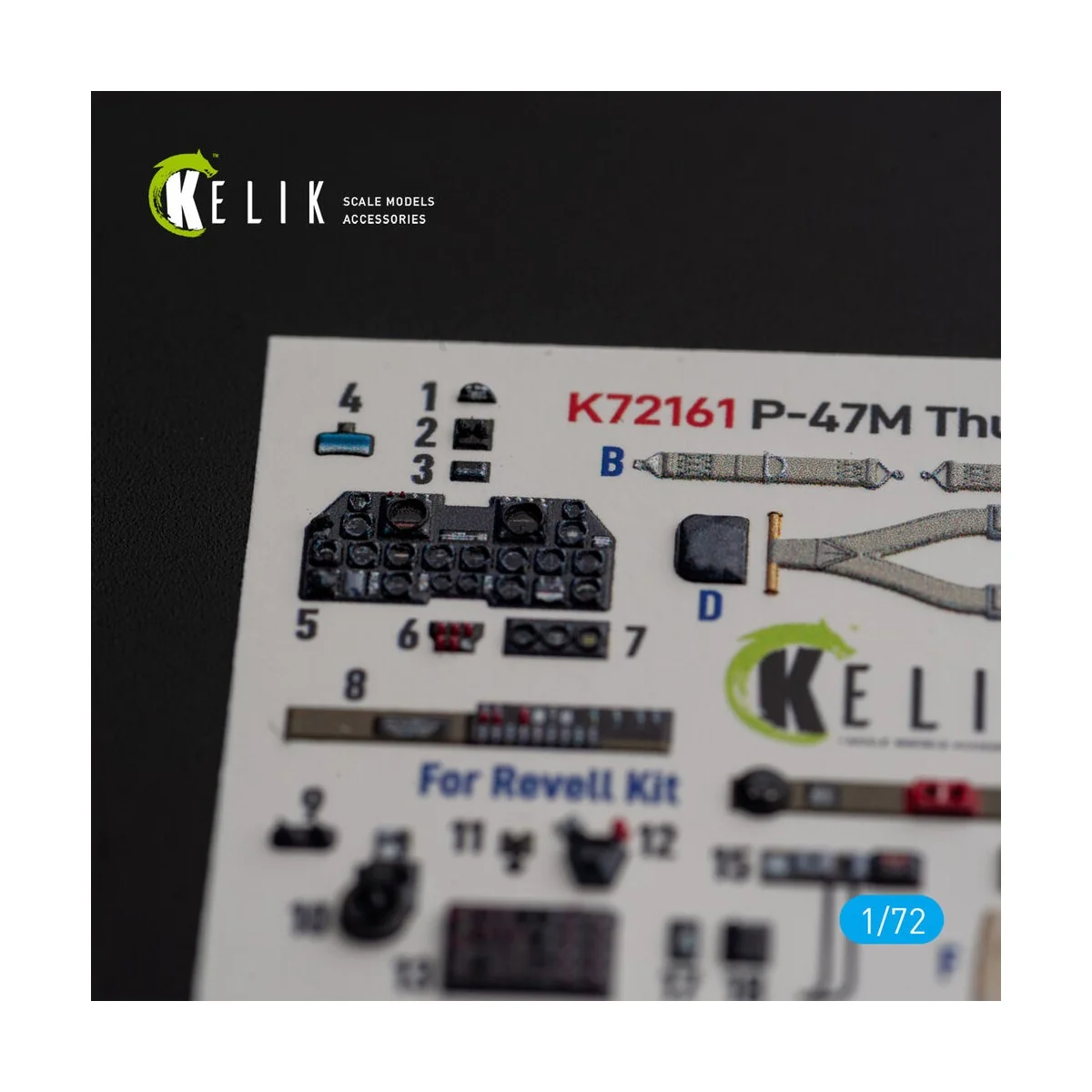 P-47M Thunderbolt- interior 3D decals for Revell kit, 1/72 - Kelik ...