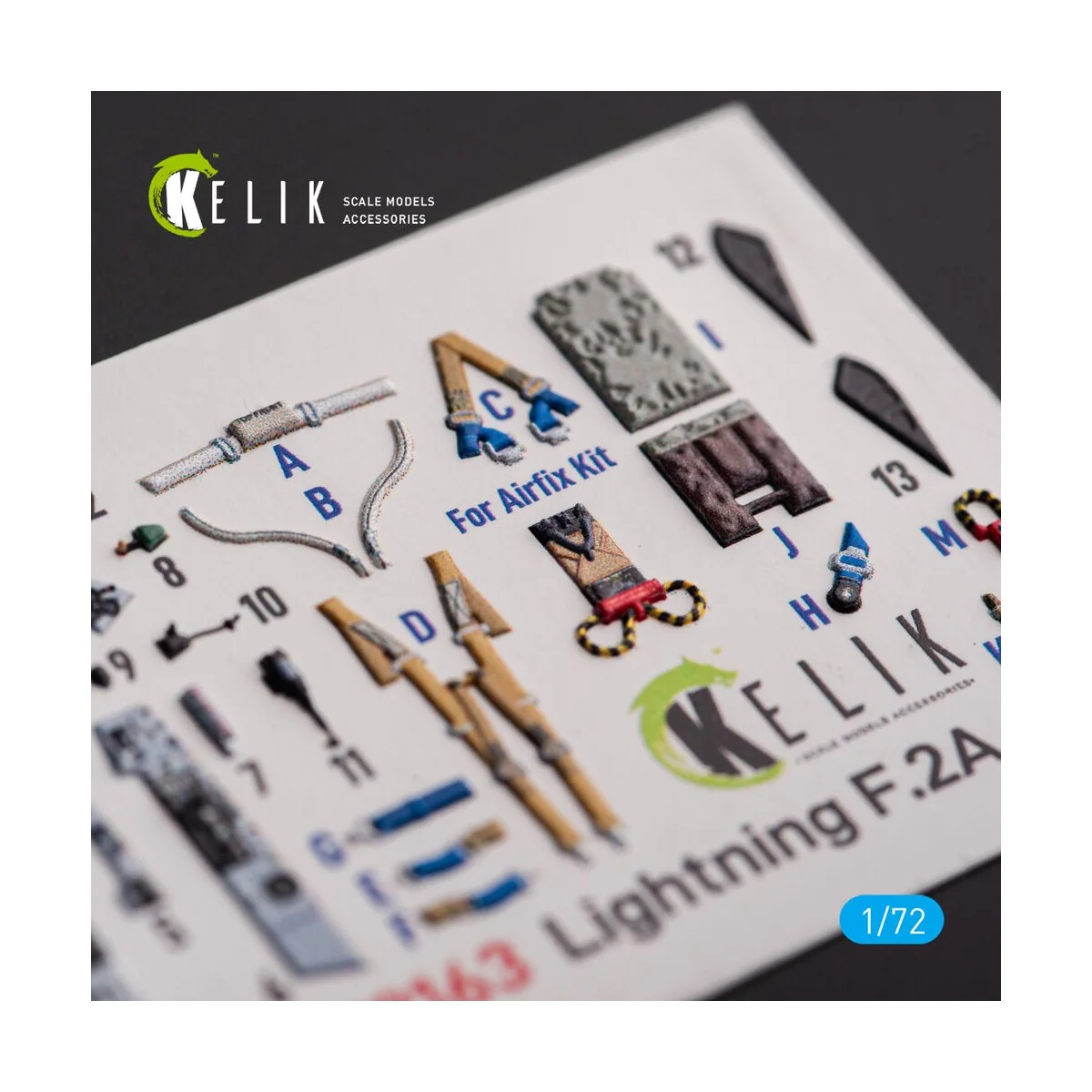 F.2A Lighting - interior 3D decals for Airfix kit, 1/72 - Kelik K72163