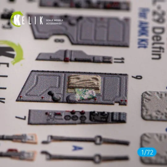 L-29 Delfin - interior 3D decals for AMK kit, 1/72 - Kelik K72162