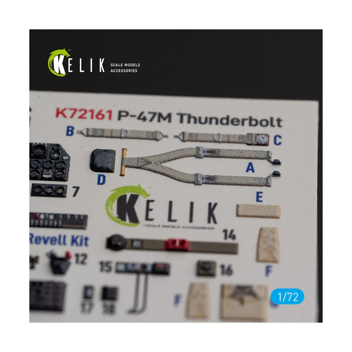 P-47M Thunderbolt- interior 3D decals for Revell kit, 1/72 - Kelik ...