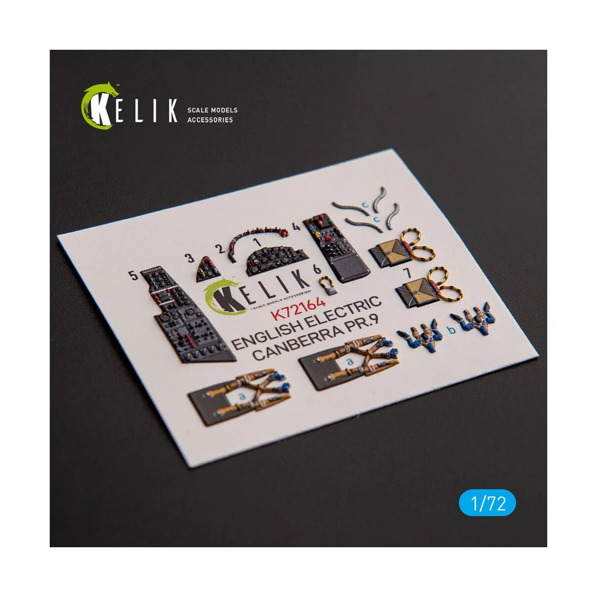 English Electric Canberra PR.9 - interior 3D decals for Airfix kit,...