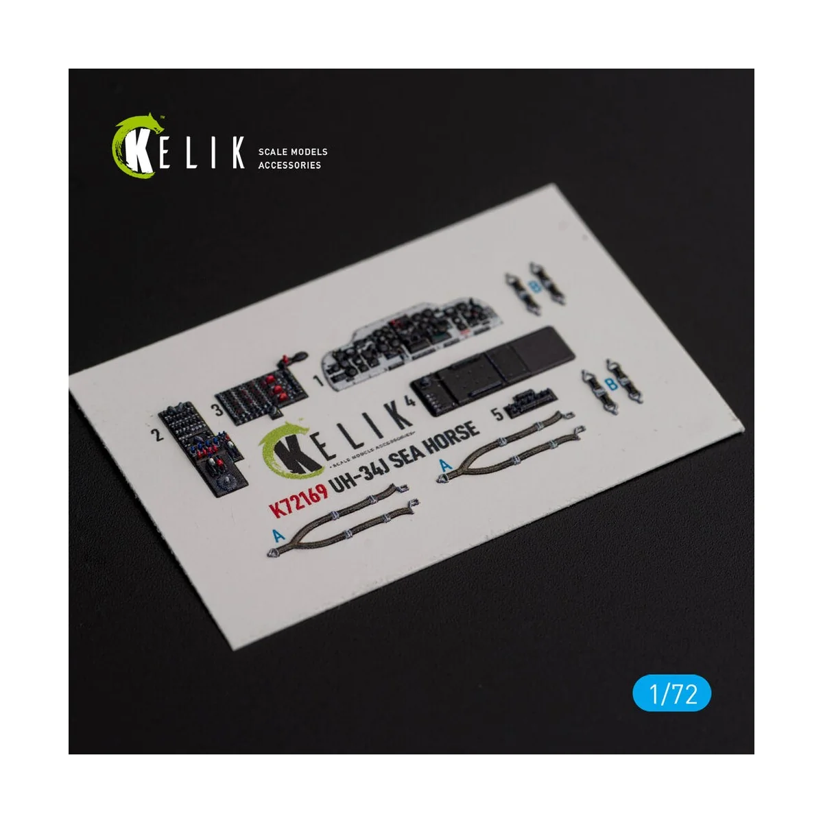 UH-34J SEA HORSE - interior 3D decals for Italeri kit, 1/72 - Kelik...