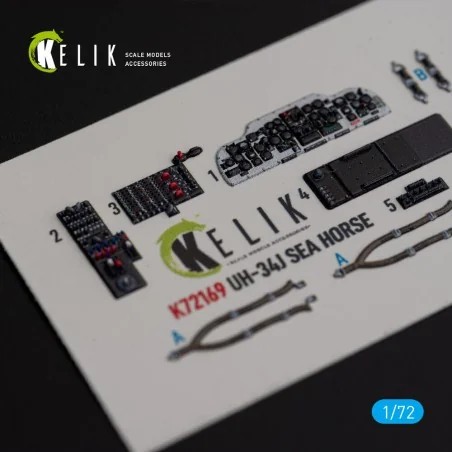 UH-34J SEA HORSE - interior 3D decals for Italeri kit, 1/72 - Kelik...