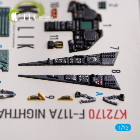 F-117A NIGHTHAWK - interior 3D decals for Hasegawa kit, 1/72 - Keli...