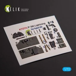 ?-38J Lightning - interior 3D decals for Italeri/Academy kit, 1/72 ...